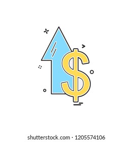 Dollar icon design vector