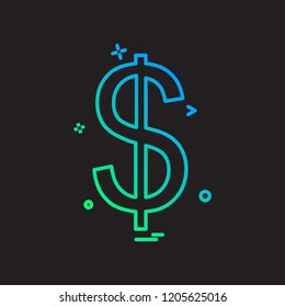 Dollar icon design vector
