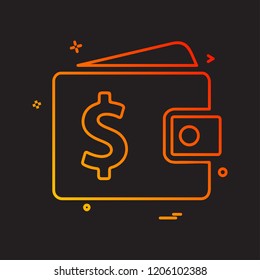 Dollar icon design vector