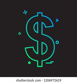 Dollar icon design vector
