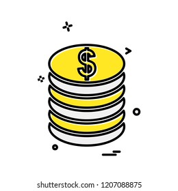 Dollar icon design vector