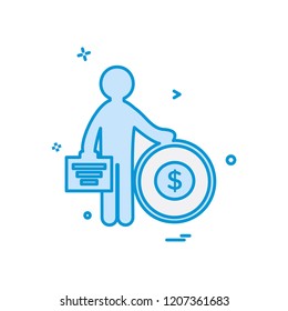 Dollar icon design vector