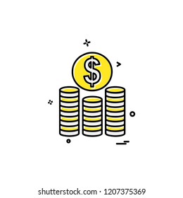 Dollar icon design vector