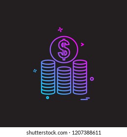 Dollar icon design vector
