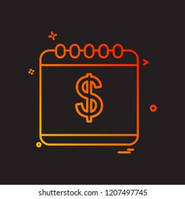 Dollar icon design vector