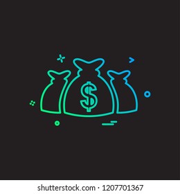 Dollar icon design vector