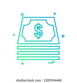 Dollar icon design vector