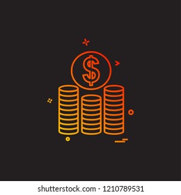 Dollar icon design vector