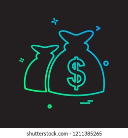 Dollar icon design vector