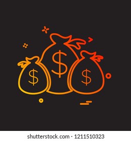 Dollar icon design vector