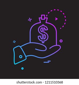 Dollar icon design vector