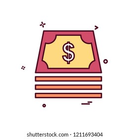 Dollar icon design vector