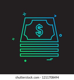 Dollar icon design vector