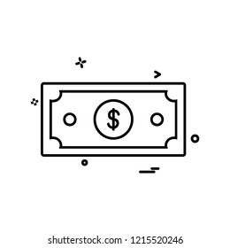 Dollar icon design vector
