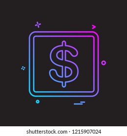 Dollar icon design vector