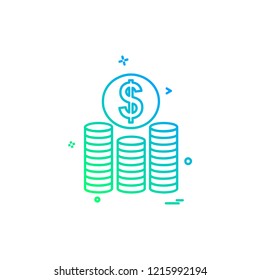 Dollar icon design vector