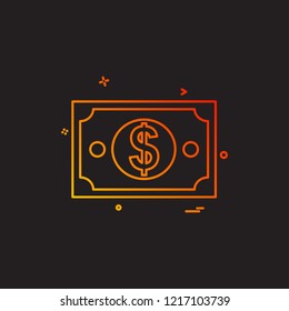 Dollar icon design vector 