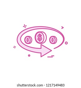 Dollar icon design vector