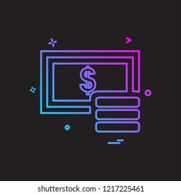 Dollar icon design vector