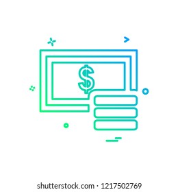 Dollar icon design vector