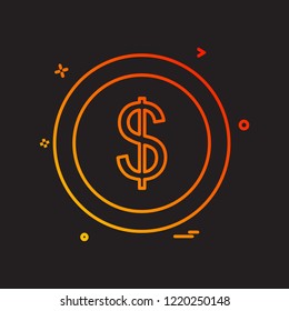 Dollar icon design vector