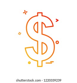 Dollar icon design vector
