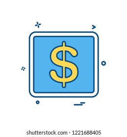 Dollar icon design vector