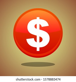 dollar icon design, dollar vector isolated on background.
