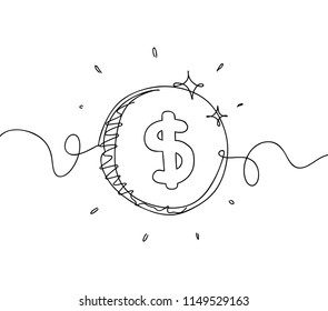 dollar icon doodle