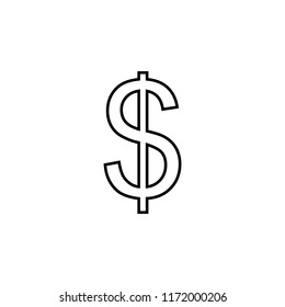 dollar icon. Element of business icon for mobile concept and web apps. Thin line dollar icon can be used for web and mobile