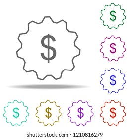 dollar icon. Elements of business in multi color style icons. Simple icon for websites, web design, mobile app, info graphics