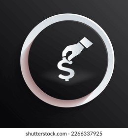 dollar icon financial investment vector