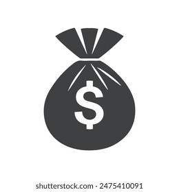 
Icono de dólar diseño plano. Signo de dólar Vector 