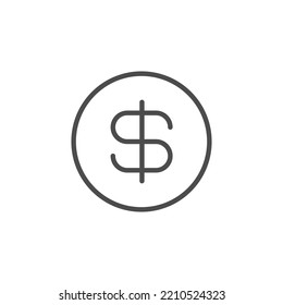 Dollarsymbol, flacher Designstil. Dollarsymbol für Ihr Webdesign, Logo, App, UI. Flachstil. Dollar-Symbol. Wir Dollar-Schild.
