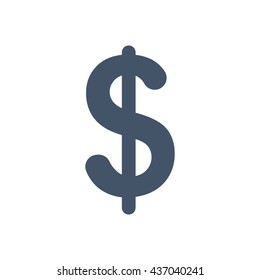 dollar Icon, flat design style