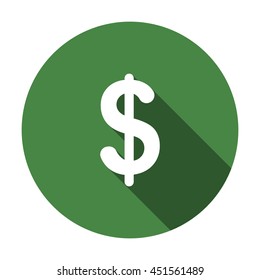 dollar Icon, flat design style