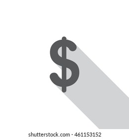dollar Icon, flat design style