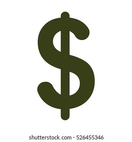 dollar Icon, flat design style