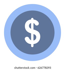 dollar Icon, flat design style