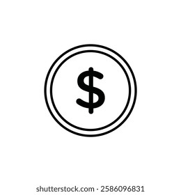 Dollar icon Flat fill set collection