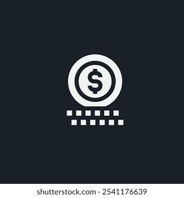 Ícone de dólar design de vetor plano