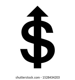 The dollar icon goes up