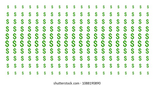 Dollar icon halftone pattern, designed for backgrounds, covers, templates and abstract effects. Vector dollar items organized into halftone array.