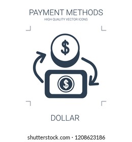 dollar icon. high quality filled dollar icon on white background. from payment methods collection flat trendy vector dollar symbol. use for web and mobile