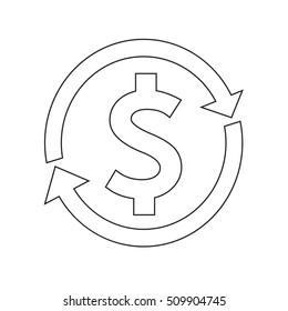dollar icon illustration design