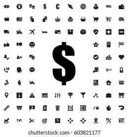 Dollar icon illustration isolated vector sign symbol. e-commerce icons vector set.