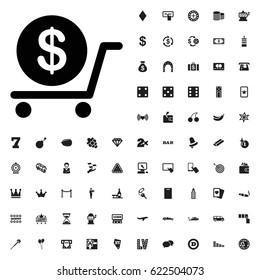 Dollar icon illustration isolated vector sign symbol. casino icons vector set. on white background