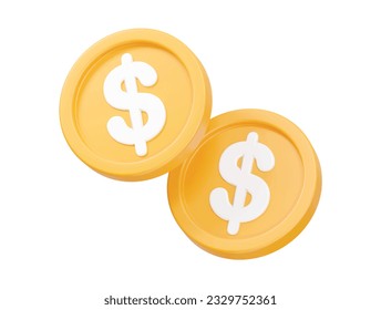 Dollar icon illustration render transparent vector