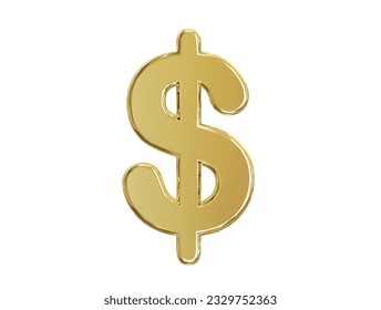 Dollar icon illustration render transparent vector