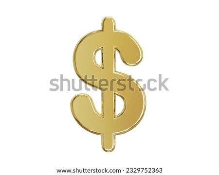 Dollar icon illustration render transparent vector